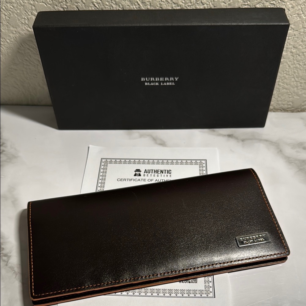 Burberry “Black Label” Long Wallet w/ Box & Certificate of Authenticity (COA)